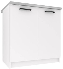 Kuchynská skrinka Belini spodná 80 cm biely mat s pracovnou doskou  TOR SD80/0/WT/WT/0/B1