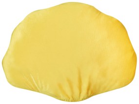 Zamatový vankúš 47 x 35 cm žltý CONSOLIDA Beliani