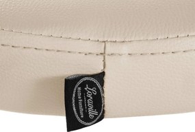 Barová stolička Ponte - koženka, biely rám - Krémová