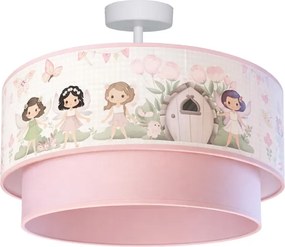 Brilagi - LED detský prisadený luster BOBO 1xE27/60W/230V pr. 40 cm ružová/víly