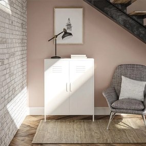 Biela kovová skrinka 40x102x80 cm Mission District – Støraa