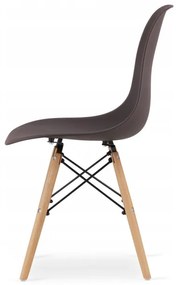 Jedálenský stôl TODI biely 80 cm so štyrmi stoličkami OSAKA kávové