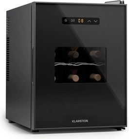 Klarstein Silent Vino 12 Uno, chladnička na víno, 31 l / 12 fliaš, 5-18 °C, dotykové