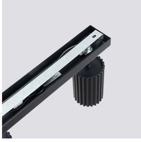 Čierne bodové svietidlo 6,5x45 cm Gleam – Sollux