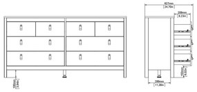 Sivobéžová komoda 159x80x38 cm Madrid – Tvilum