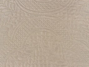 Sada embosovaného prehozu na posteľ a vankúšov 140 x 210 cm taupe SHUSH Beliani