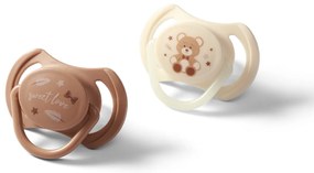 Cumlík silikónový, symertický tvar, 0-6m, 2 ks - Nature