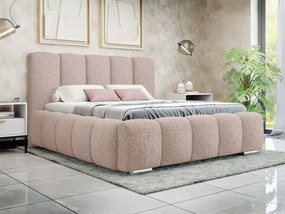 Čalúnená manželská posteľ Lisko Boucle, Rozmer postele: 160x200, Farby: Abriamo 11