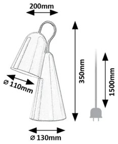 Rabalux 74225 - LED Stolná lampa RABAL 1xE14/4W/230V čierna