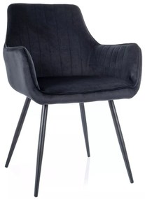Stolička Apple Velvet čierna