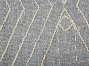 Bavlnený koberec 160 x 230 cm sivá/biela KHENIFRA Beliani