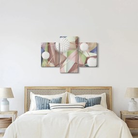 Obraz - 3D Abstrakcia v pastelových farbách (90x60 cm)
