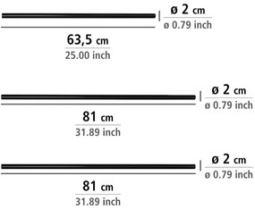 Čierna univerzálna rohová tyč na sprchové závesy, Wenko ø 2 cm
