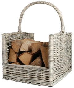 Drevený kôš na drevo Woody, 46x51,5 cm, brezové drevo