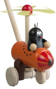 Drevené strkadlo – krtko a vrtuľník