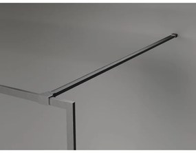 Mexen Kioto-XF, sprchová zástena s rámom 140 x 202 cm, 10mm šedé sklo, grafitový profil, 800-140-104-66-40-X