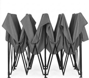 Samorozkladací párty stan so stenami v rôznych farbách 3 x 6 m čierna