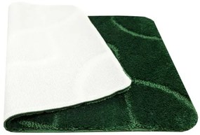 Kúpeľňový koberček Ivona fľaškovo zelený, línie