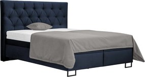 Posteľ Amy 180x200 cm, tmavo modrá látka