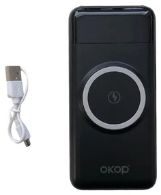 Rýchlonabíjacia powerbanka OKOP KP-711 so štyrmi káblami - 10000mAh - Čierna