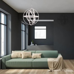 LED Luster na lanku COPERNICUS 1xLED/260W/230V biela