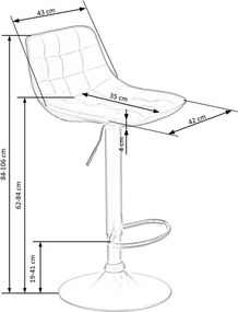 Barová stolička Hertha (čierna). Vlastná spoľahlivá doprava až k Vám domov. 1039569