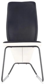 Jedálenská stolička ERIN – oceľ, ekokoža, viac farieb sivá/čierna