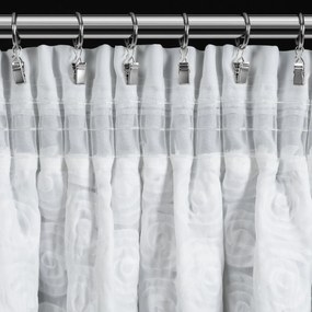 ZÁCLONA NA PÁSKE EVA MINGE ROSES6 140X270 CM BIELA