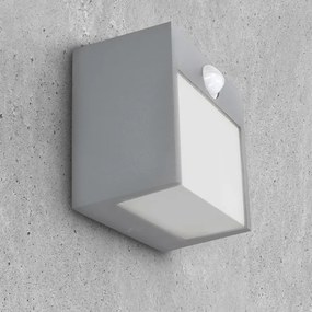 Brilagi -LED Vonkajšie nástenné svietidlo so senzorom TERNI LED/12W/230V šedá IP44