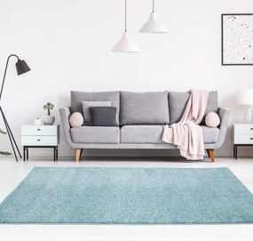 Dekorstudio Moderný koberec MODA SOFT - Modrý Rozmer koberca: 80x150cm