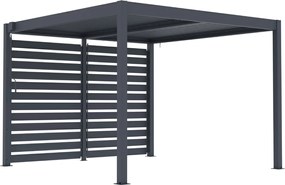 Bočná zástena na bioklimatickú pergolu BestBerg BBP-B1CG / 279,4 × 218 cm / sivá