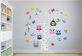 Rozkošná nálepka do detskej izby sovičky na strome 100 x 100 cm