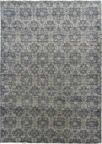 Diamond Carpets India Ručne viazaný kusový koberec Diamond DC-JK 1 SILVER/BLACK, šedá, chodba / predsieň