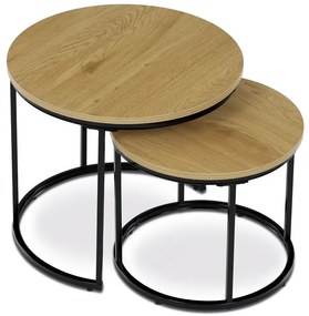 Autronic BONTEC Odkladací stolík 53x53x46cm, mdf, divoký dub, CT-G1145 OAK Farba: Hnedá