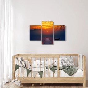 Obraz mostu pri západe slnka (90x60 cm)