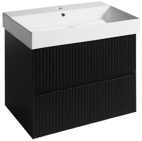 Sapho, FILENA umývadlová skrinka 67x51,5x43cm, čierna matná strip, FID1270BS