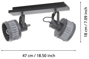Eglo 43445 - Bodové svietidlo TURROCK 2xE27/28W/230V