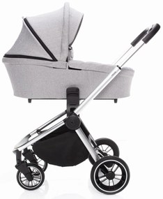 SET kočík Move+ vanička+adaptéry+autosedačka+báza, Silver Grey/Silver