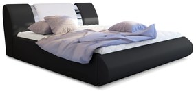 Manželská posteľ 160 cm Fabio (čierna + biela) (s roštom a úl. priestorom). Vlastná spoľahlivá doprava až k Vám domov. 1041665
