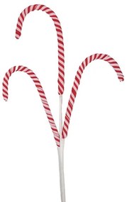 Bielo-červený vianočný zápich lízanky palice Candy - 20*1*70 cm