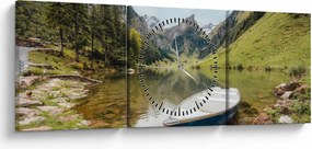 Obraz - Seealpsee, jazero Švajčiarska (s hodinami) (90x30 cm)