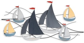 Nástěnná kovová dekorace Hizir vícebarevná