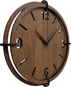 Hodiny z orechového dreva pre moderný interiér| SENTOP HDF0601-ORECH-WENGE