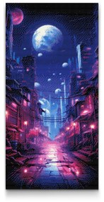 Gario Diamantové maľovanie Planéty na oblohe Rozmery: 40 x 80 cm, Rámovanie: Iba zrolované plátno, Diamanty: Štvorcové