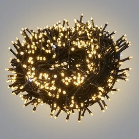 Vianočné LED svetielka 600l vonkajšie trans+tim+flesh 50/21/fle/ww