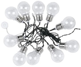 LED Solárna reťaz 10xLED/1W/1,2V 1xAA 2 m IP44 3000K 300 mAh