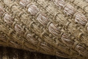 Koberec JUTE 3652 so strapcami, tmavobéžový