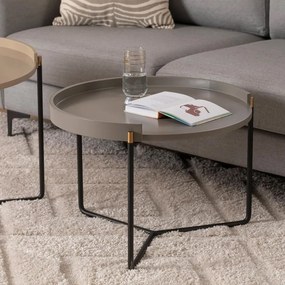 Skladací stôl Mandy Beige, 2 ks