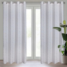 Elegantný záves s jemným vzorom - biely Šírka: 140 cm | Dĺžka: 250 cm