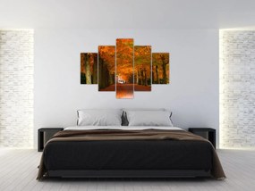 Obraz - Jeseň Alej stromov (150x105 cm)